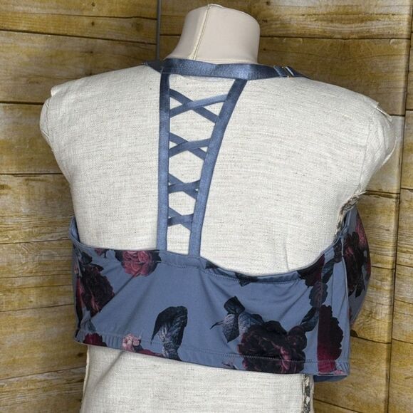 CACIQUE THE SERIOUSLY SEXY COLLECTION FLORAL PRINT BOOST PLUNGE SZ. 42H - Picture 3 of 7